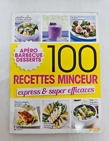 "100 recettes minceur,  express & super efficace".
Santé magazine.
67 pages