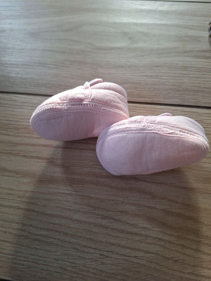 Chaussons bébé fille roses 0/3 mois - photo numéro 2