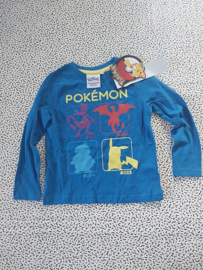 Tee-shirt manches longues pokemon neuf 3 ans