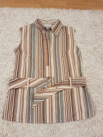 Haut long sans manches ceinturé