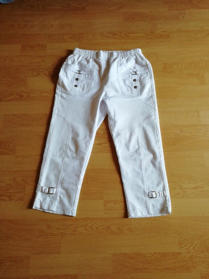 Pantacourt femme blanc