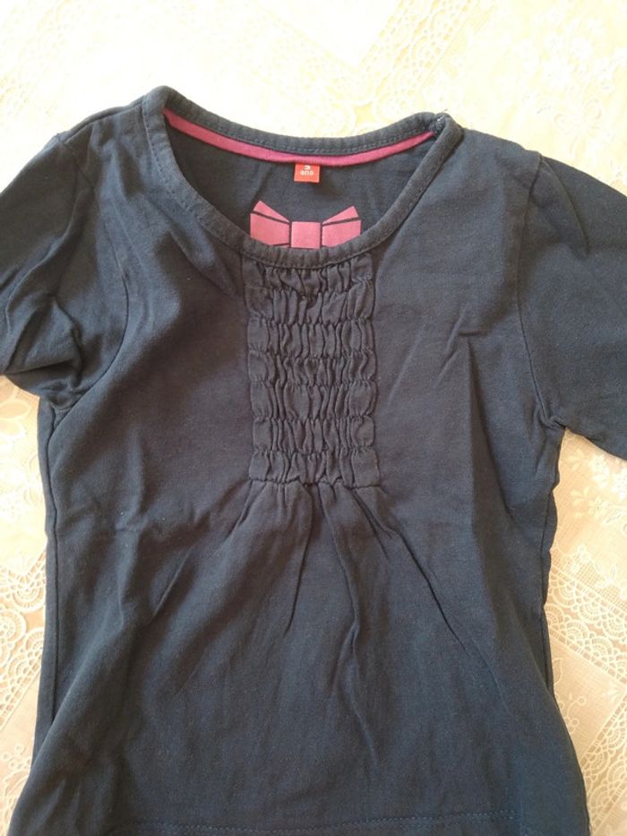 Tee-shirt bleu marine 3 ans - photo numéro 4