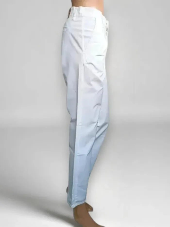 Pantalon blanc à pince coupe slim ,taille haute,extensible,marque Cimarron - photo numéro 4