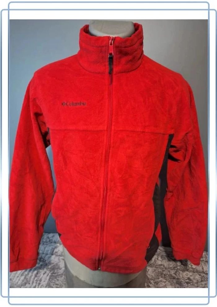 polaire full zippée columbia 14/16 ans rouge et noir ( 276) - photo numéro 2