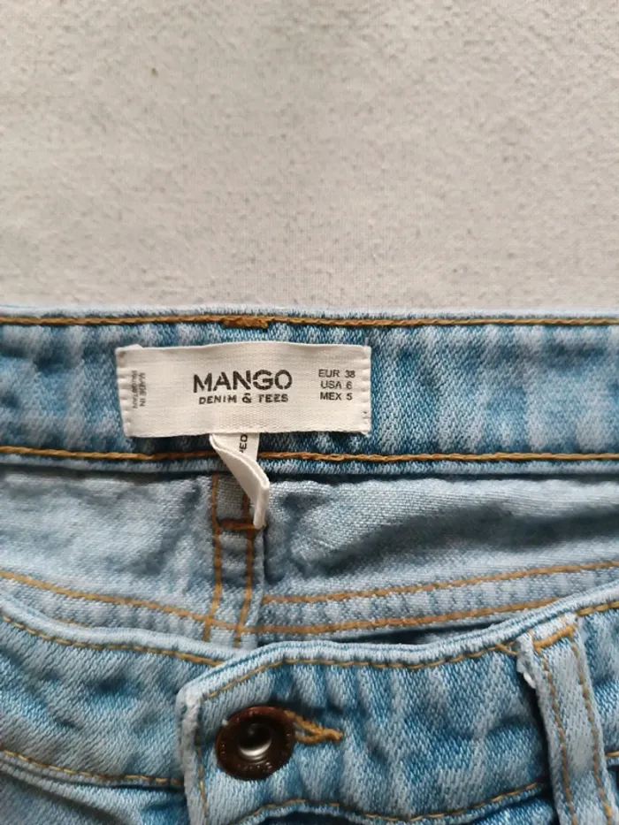 Jeans femme bleu mango taille 38 - photo numéro 3