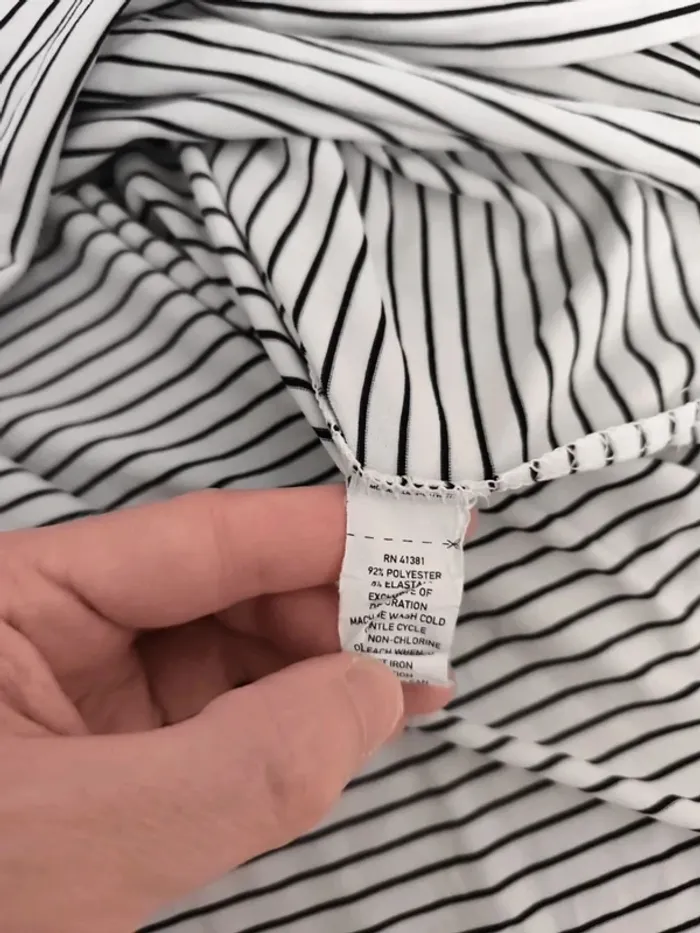 Polo Ralph Lauren Performance homme XL blanc rayures marine logo vert excellent état sauf tâche - photo numéro 11