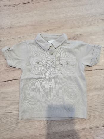 Polo beige manches courtes, H&M, 9-12 mois 80 cm