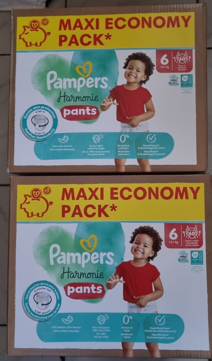 120 couches Pampers Harmonie Pants – Maxi Economy Pack – Taille 6
