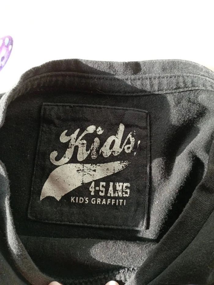 T-shirt noir 5 ans Kids Graffiti - photo numéro 9