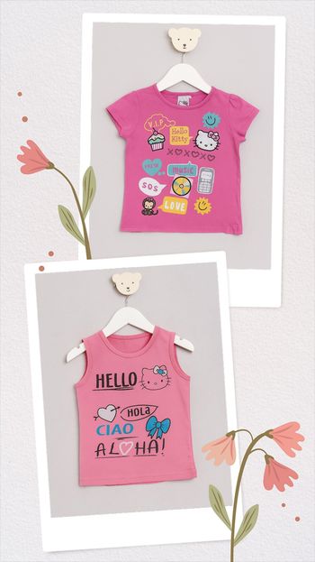 Lots de 2 haut Hello Kitty 6 ans