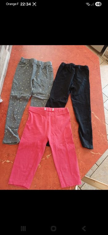 Lot de 3 leggings fille taille 4 ans
