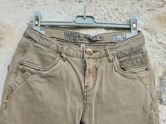 12 ans / 152 cm, Garcia Jeans 👖 couleur kaki - photo numéro 2
