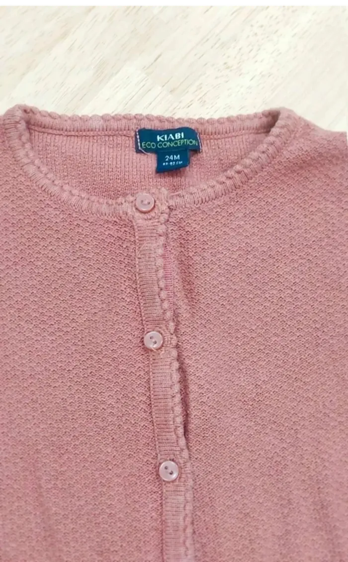 Gilet fille 100% coton taille 24mois/2ans - photo numéro 2