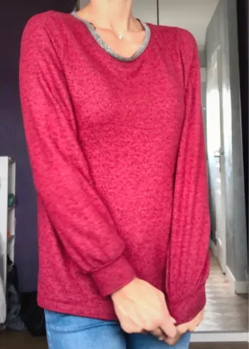Pull léger rouge