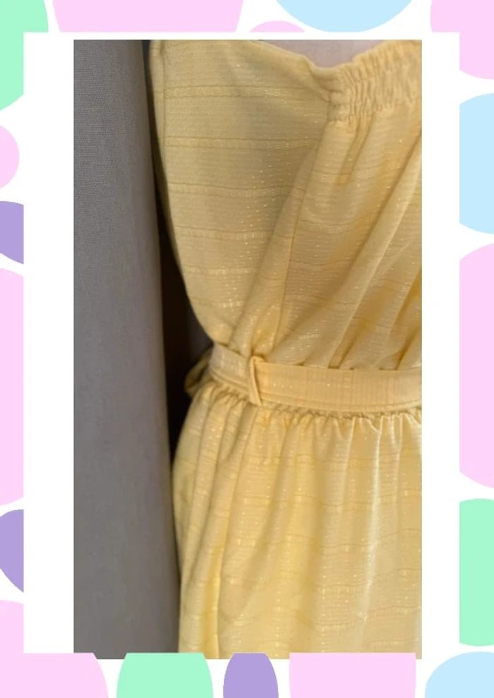 🌼 Robe jaune pastel à fines bretelles - Taille S - photo numéro 6