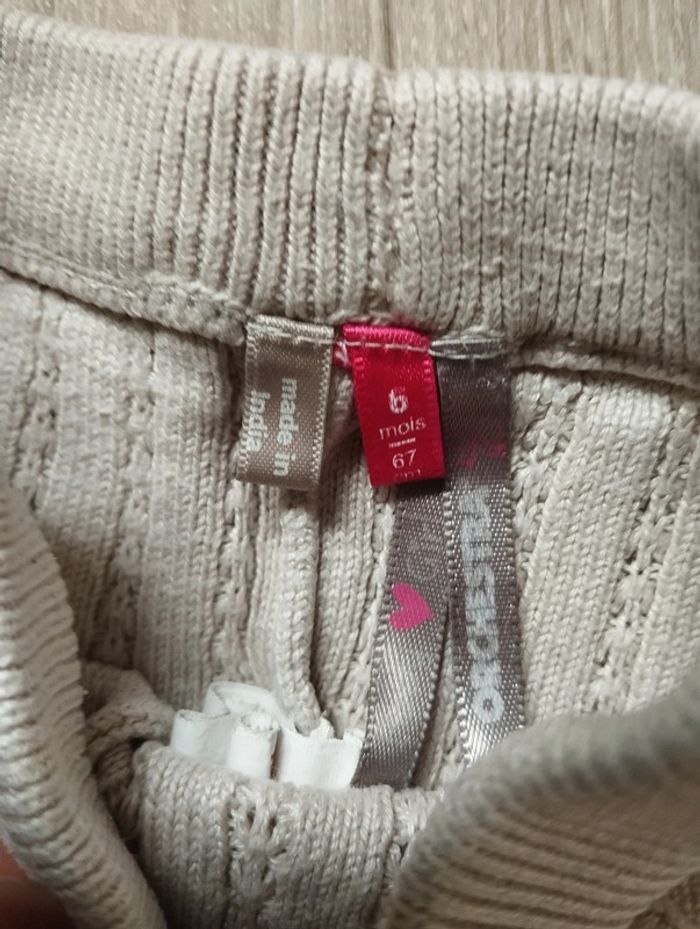 Pantalon legging style collants Orchestra crème 6 mois fille - photo numéro 3