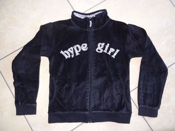 veste zippée velours T 12ans