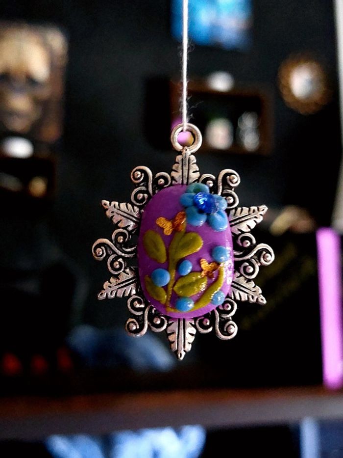 Magnifique pendentif style vintage victorien bohème - photo numéro 6