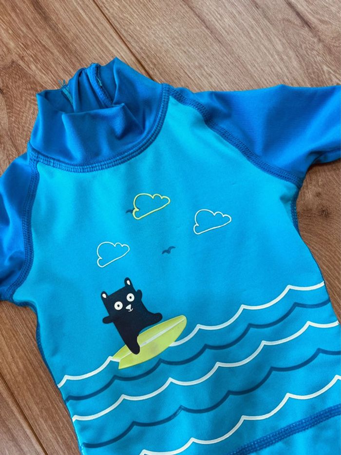 Taille 6 mois combinaison maillot de bain anti un garçon Olaian Bleue * mer * 💙 - photo numéro 3