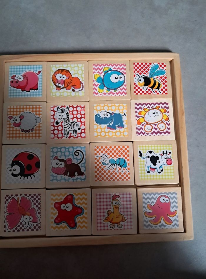Jeu memo en bois - photo numéro 5