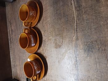 Lot de 3 tasses avec soucoupes marron claires café Boca Arcopal