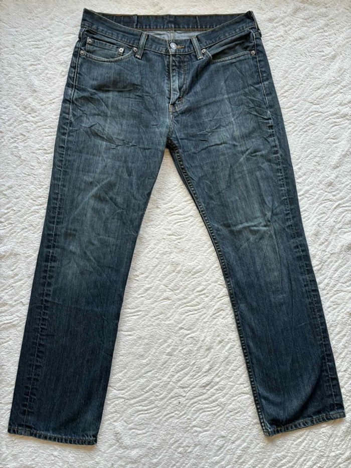 Jean Levi’s 514 regular Straight droit L42/44 W33 L30 Bleu brut délavé homme Mexique US rare - photo numéro 3