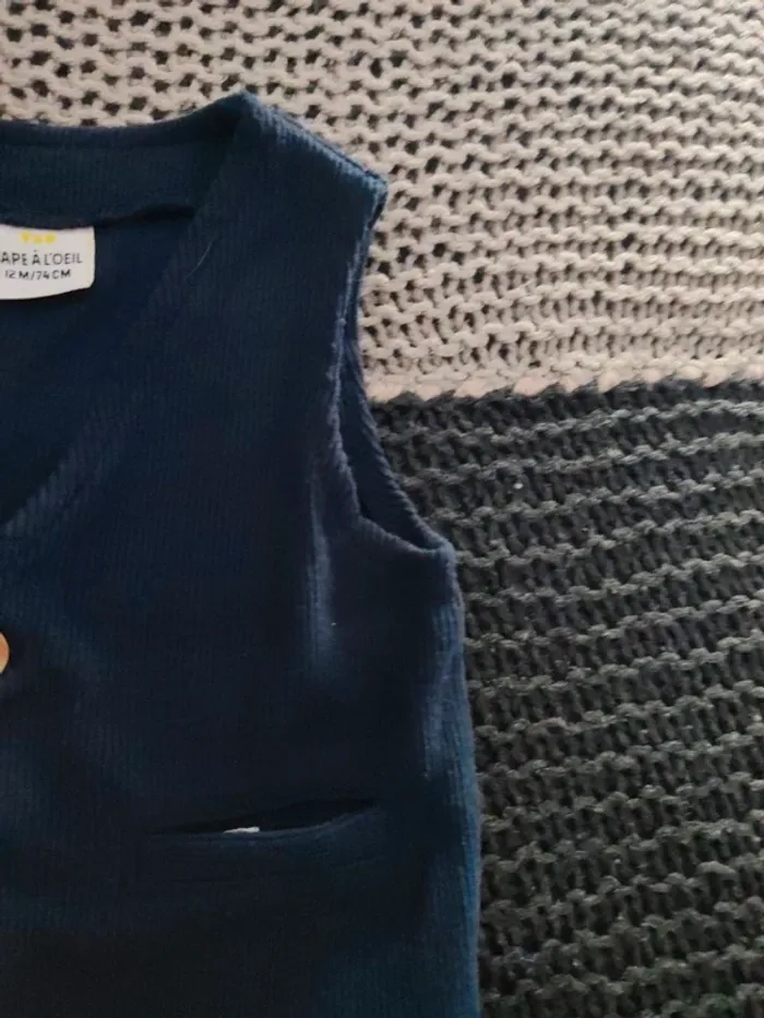Veste habillée sans manches 12 mois - photo numéro 4