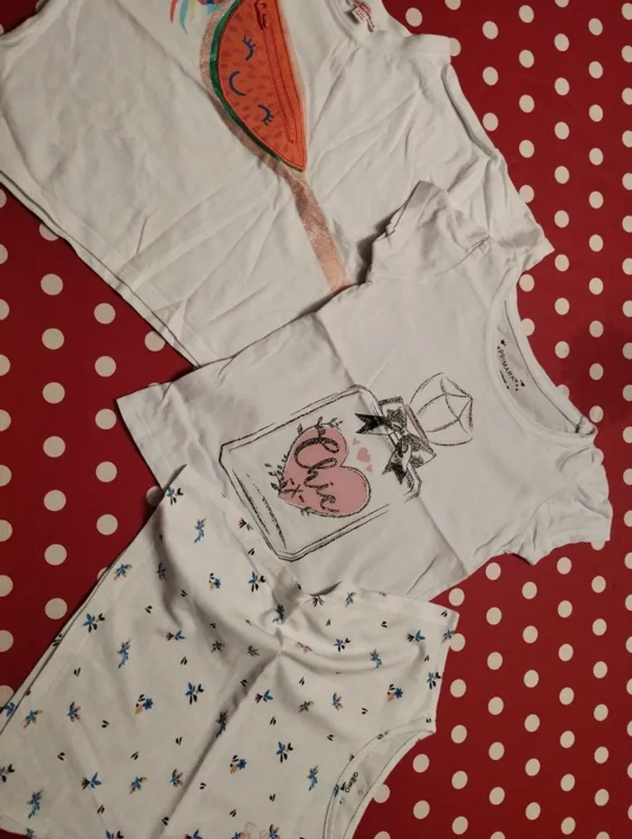 Lot de 3 t-shirts blanc