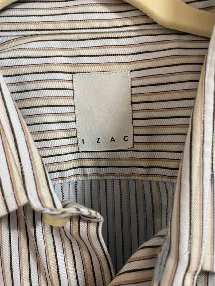 Chemise droite Izac rayé gris - photo numéro 3