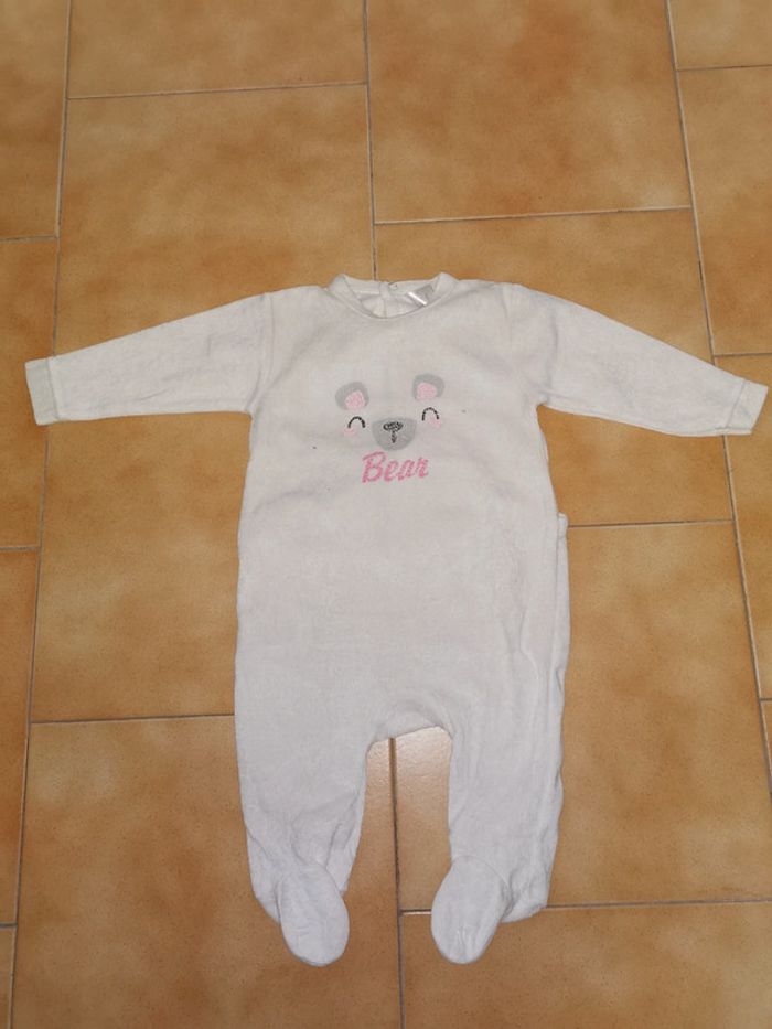 Pyjama velours ours 6mois