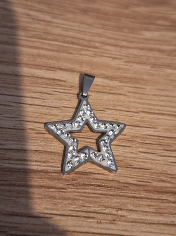 Pendentif étoile en acier inoxydable