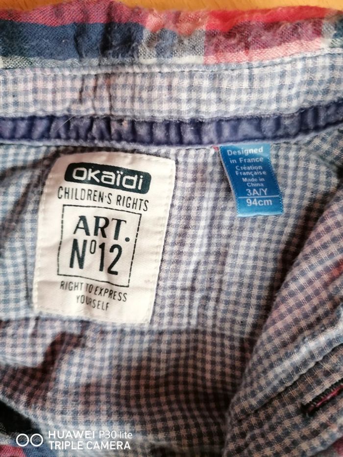 Chemise Okaidi 3 ans 94 cm - photo numéro 2