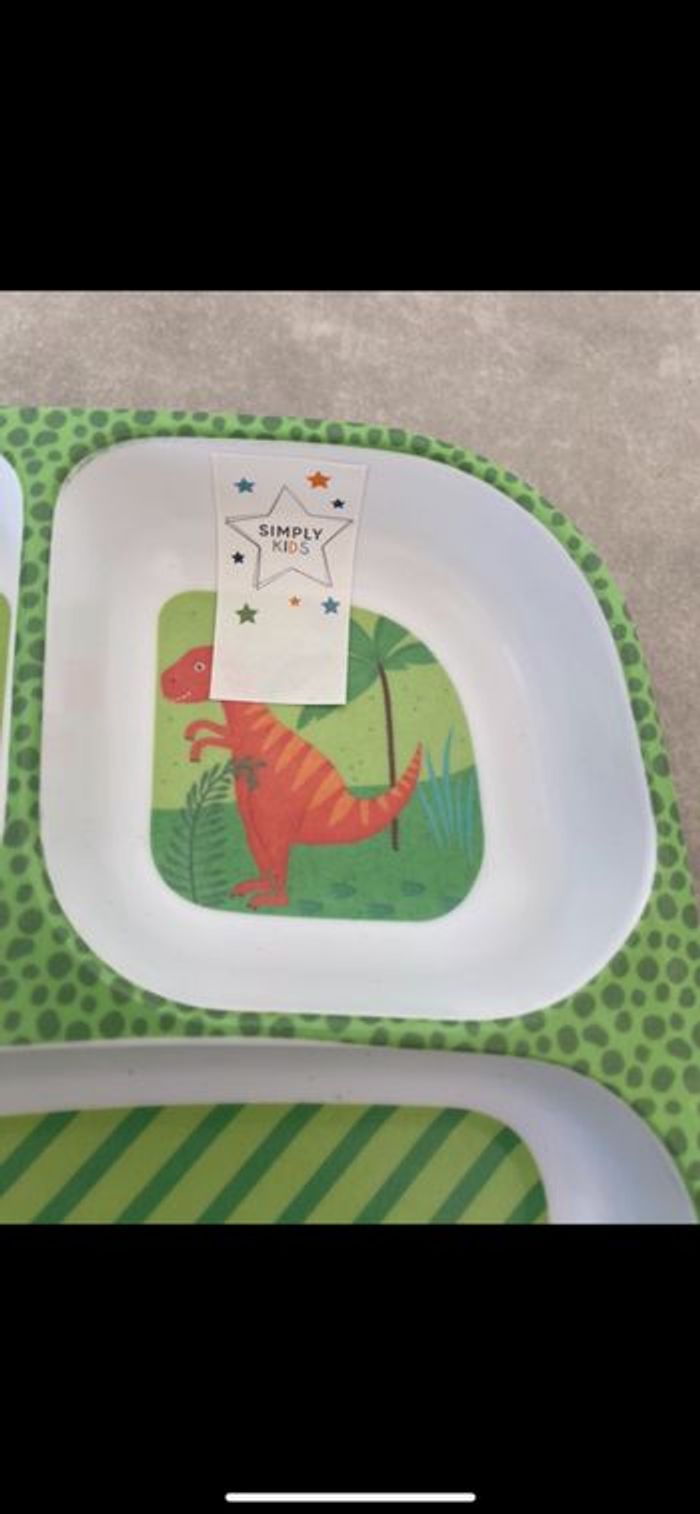 Assiette à compartiments mélamine Dinosaure 🦖 - photo numéro 2