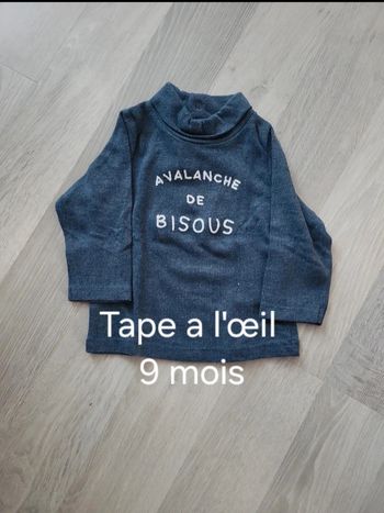 Sous pull "Tape à l'œil" 9mois