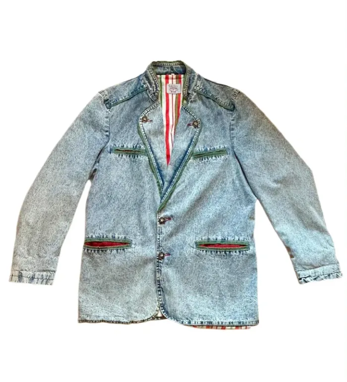 🔷🌿Veste jean Mustang vintage 90s Men’s Denim Jacket Alpine Trachten Y2K size M🌿🔷 - photo numéro 9