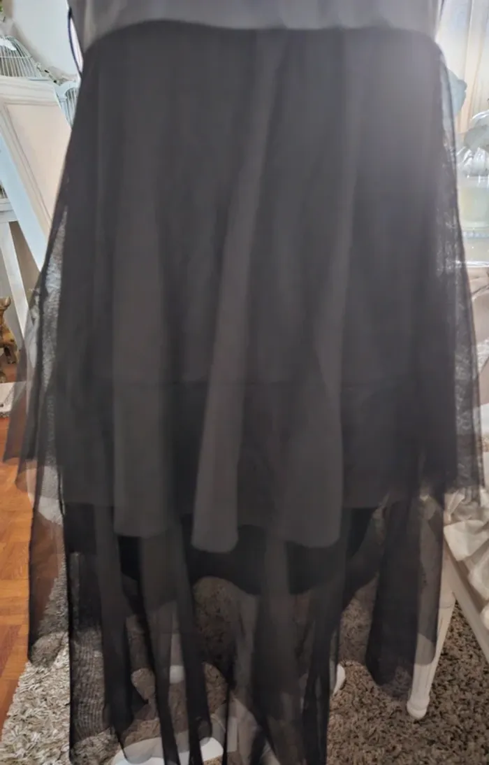 Robe noire simili cuir et tulle Diva's Taille 38 Neuve - photo numéro 4
