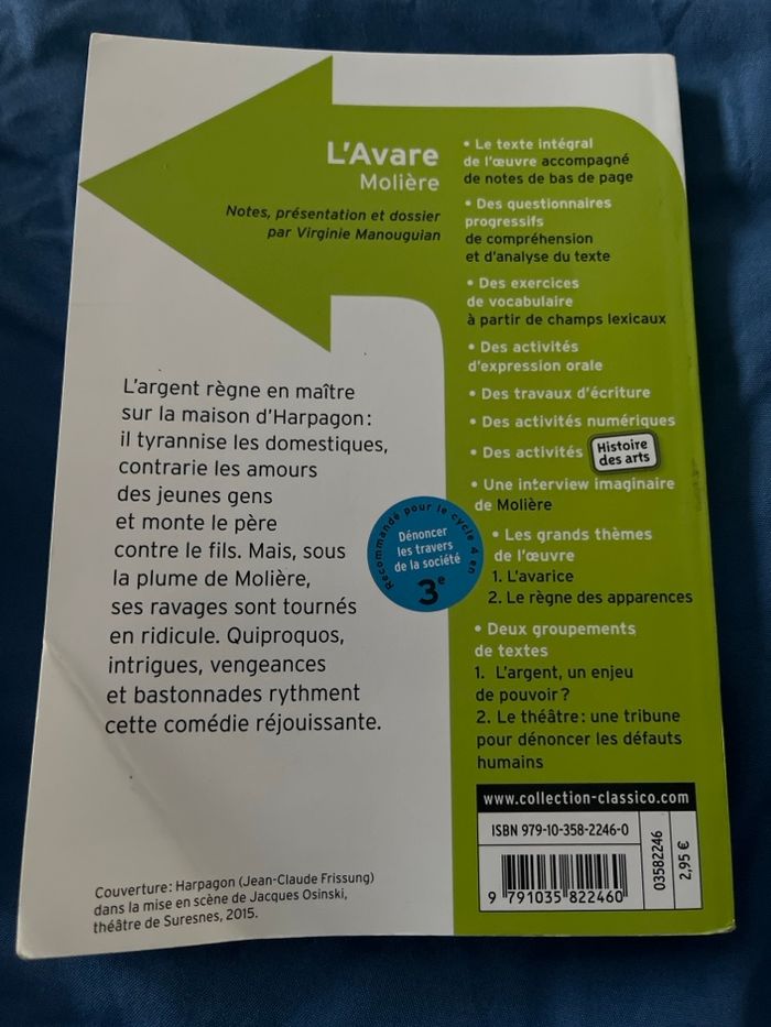 Livre l’Avare de Molière - photo numéro 2