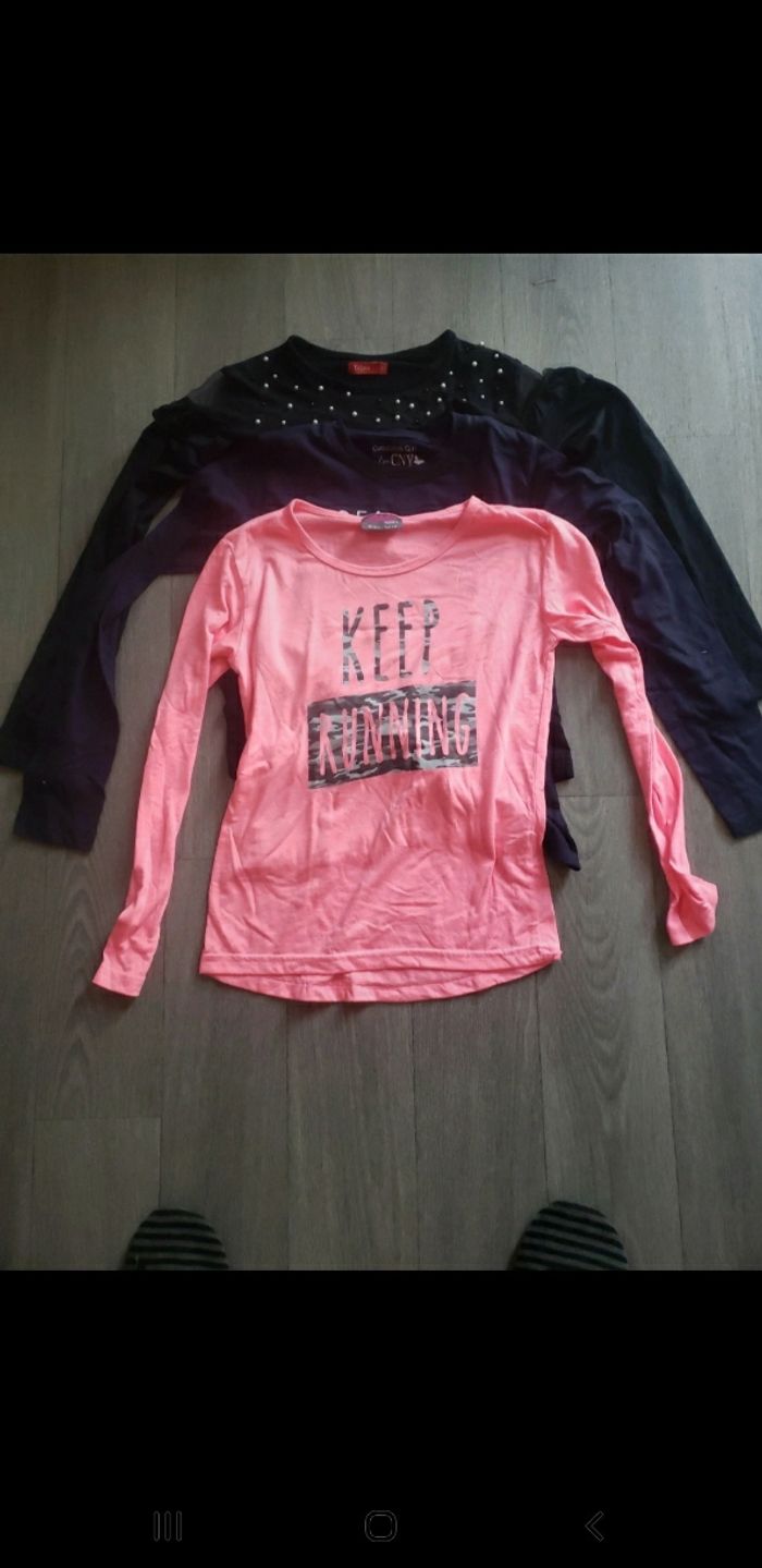 3 hauts manches longues filles 12 ans