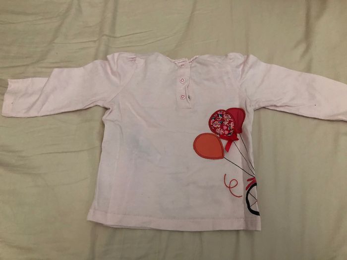 Tee shirt manches longues dpam 9 mois - photo numéro 2