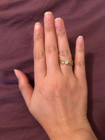 Bague dorée ajustable