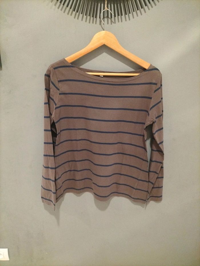 Sweat rayé manches longues