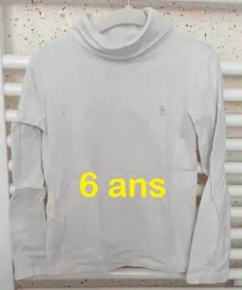 Sous pull blanc Okaïdi Taille 6 ans