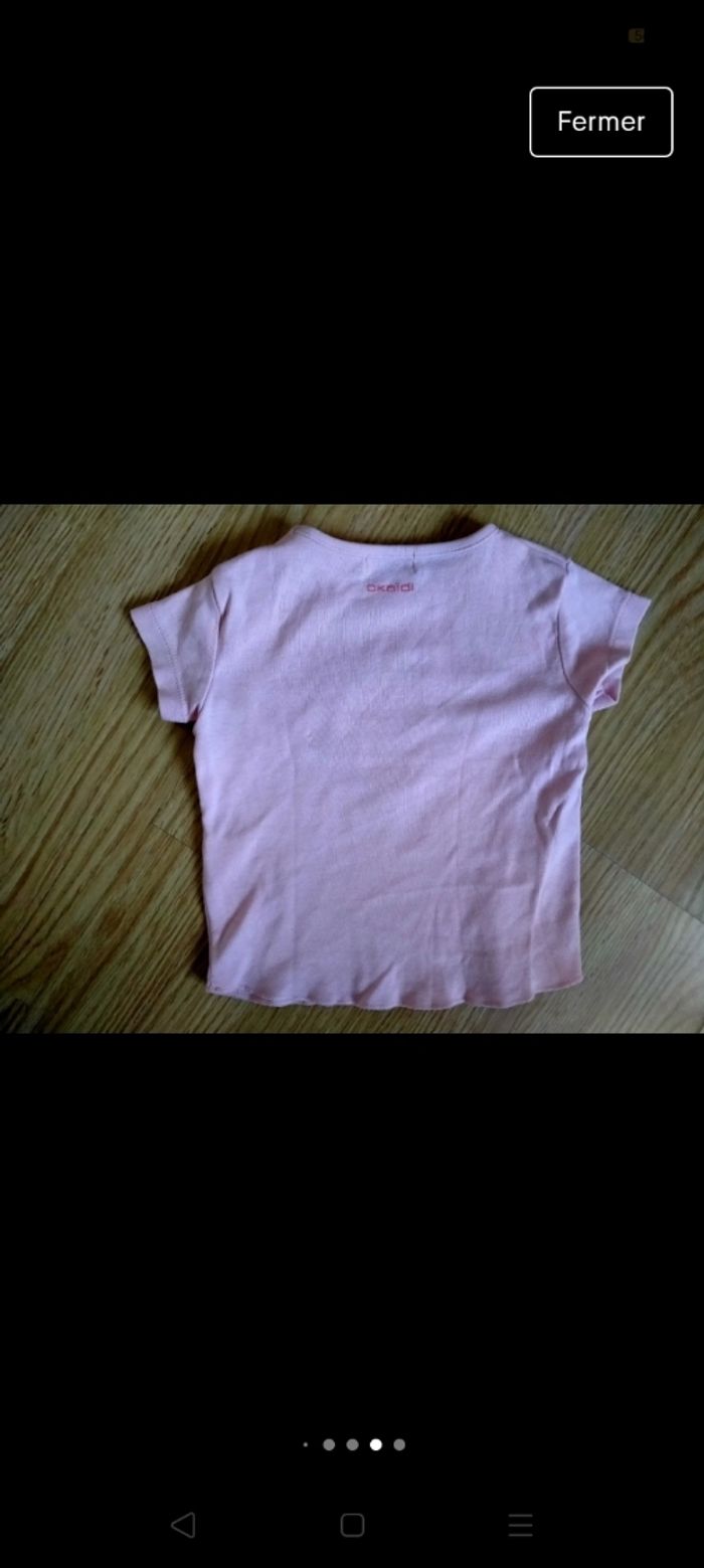 T-shirt rose avec fraise. Okaïdi.
Taille 18 mois - photo numéro 5