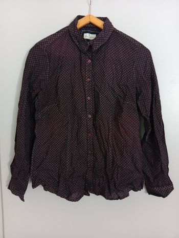 Chemise bordeaux à motifs t38/40