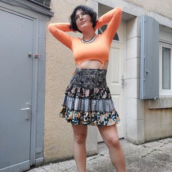 Jupe soie taille unique