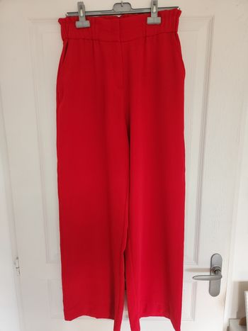 Pantalon large rouge Morgan.