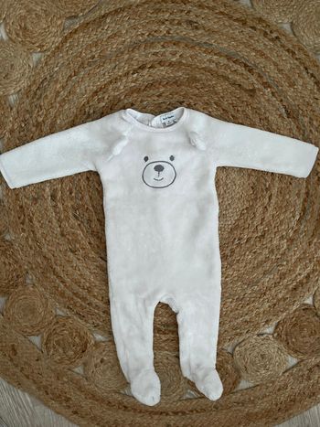 Pyjama doux blanc rosé