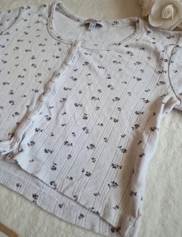 🪅 Haut Fleuri Croc top - Taille 38 - Jennyfer 🪅 - photo numéro 3