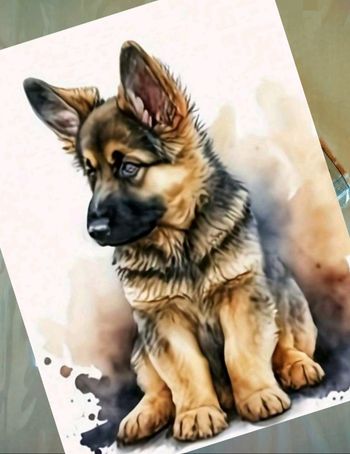 Diamond painting chiot #A025