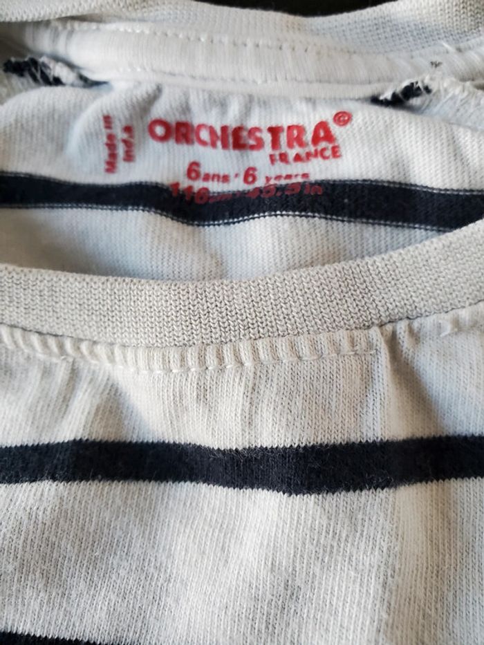 Lot 2 t-shirts manches longues 6 ans Orchestra - photo numéro 3